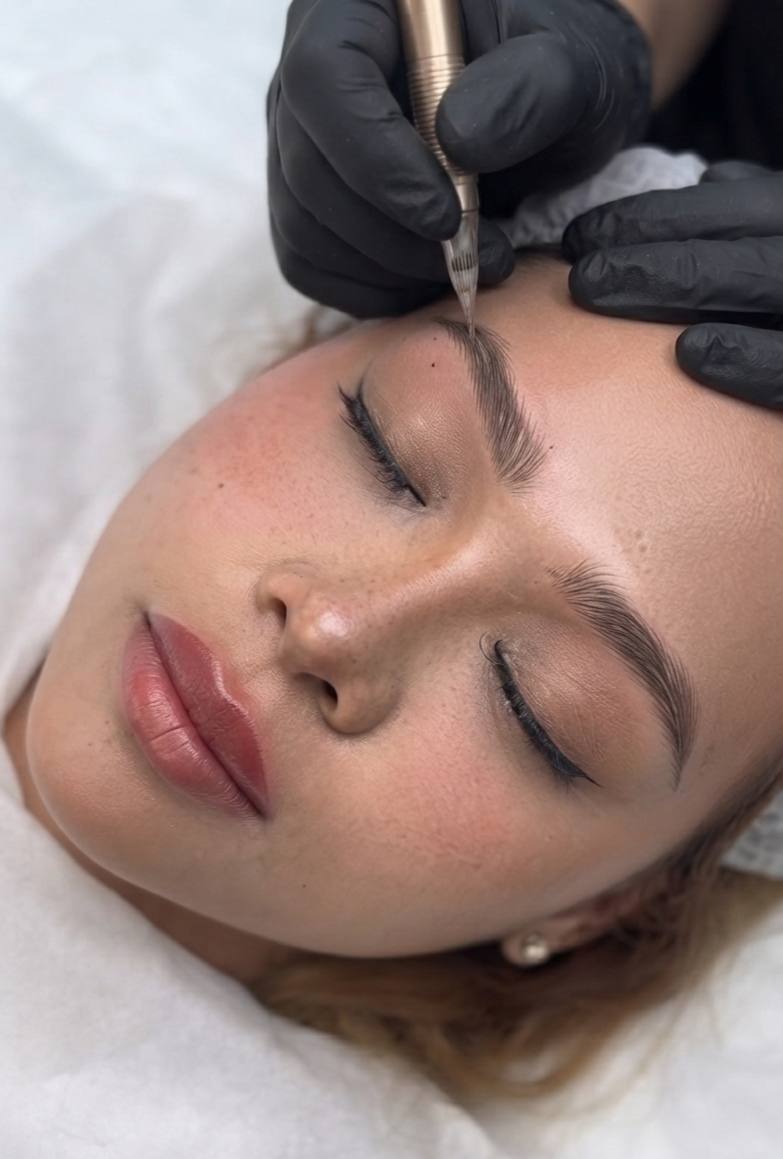 Sulam Alis BSD & Karawaci di Brooklyn Alam Sutera | Nina Chen 4 Close-up hasil sulam alis Realistic Stroke di Nina Chen Studio Alam Sutera, serat natural mirip bulu asli